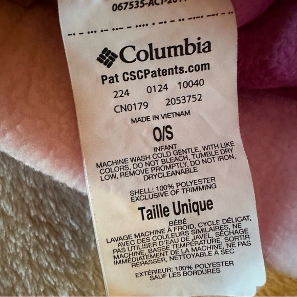Columbia Pink Toddler Fleece Hat - Picture 3 of 3